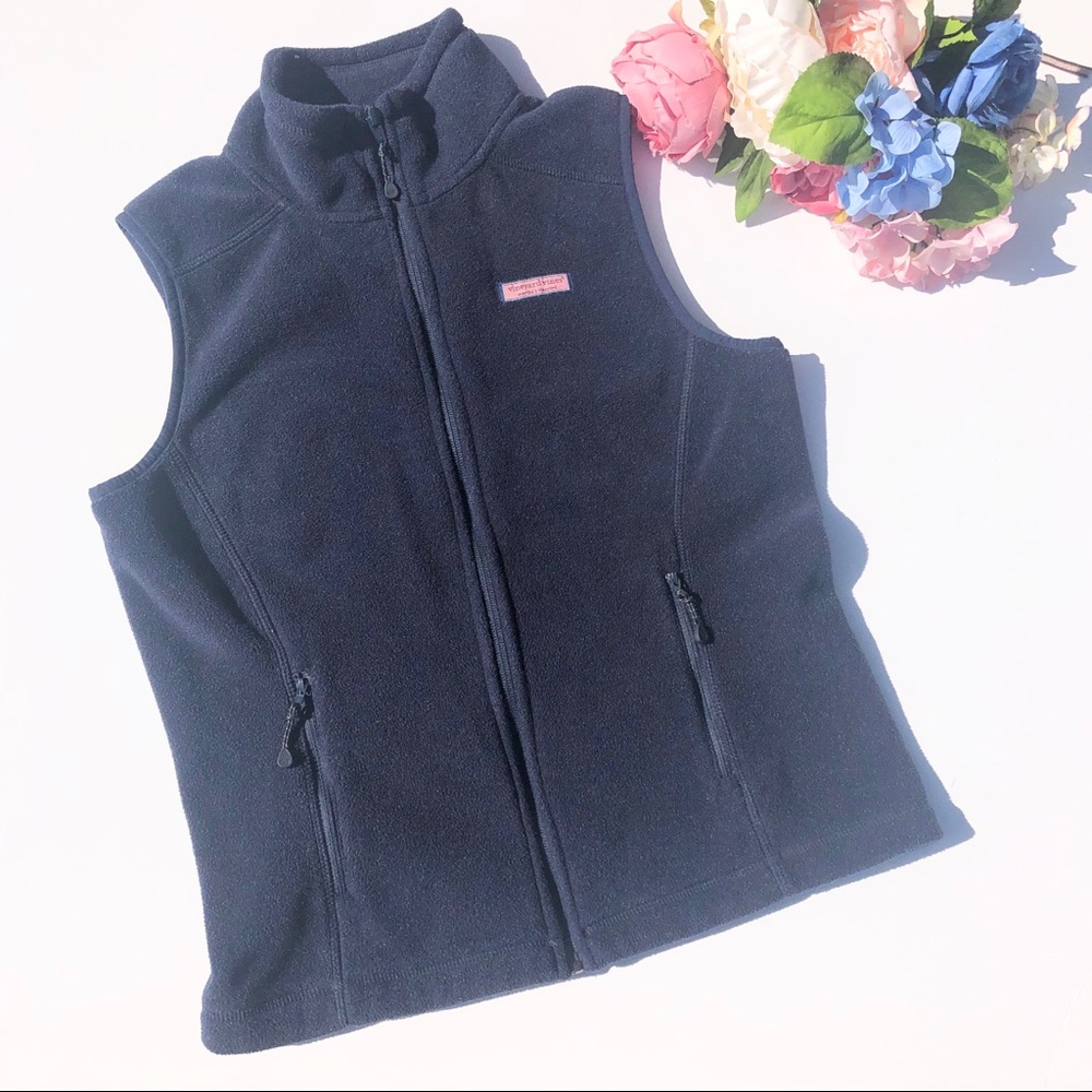 Vineyard Vines Navy Westerly Fleece Vest Size XS